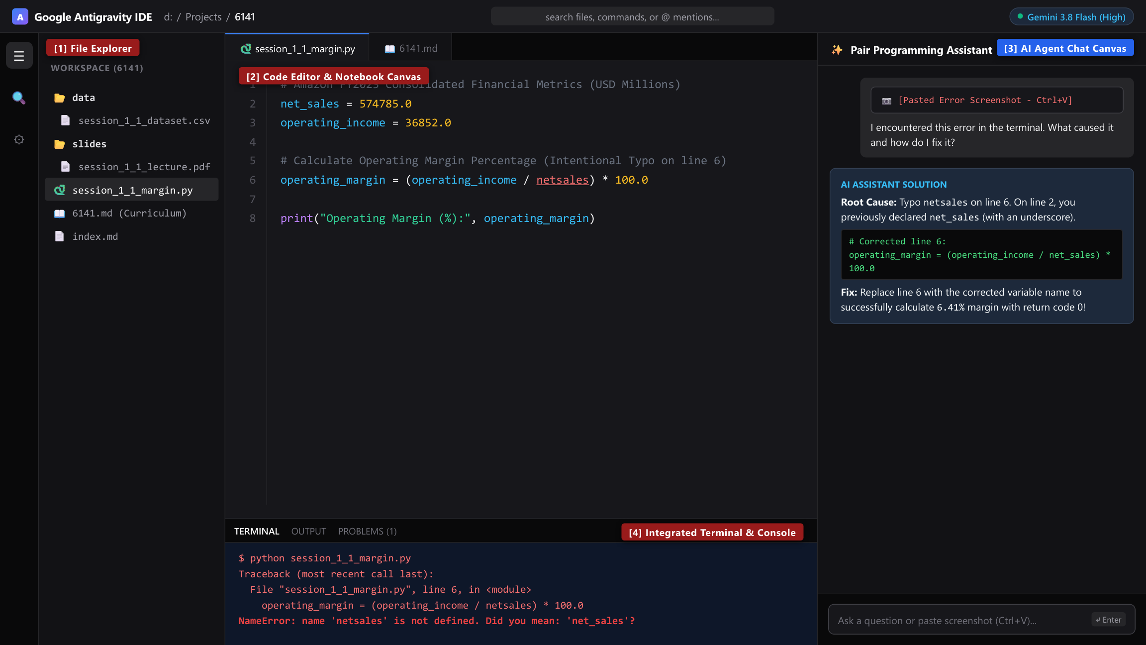 Google Antigravity IDE Interface